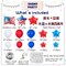 4th of July Balloon Garland Arch Kit,100pcs Navy Blue Red White Balloons Arch With Paper Banner For Independence Day Patriotic Party Supplies, July 4th Balloon Decorations with Shiny Stars Pendants